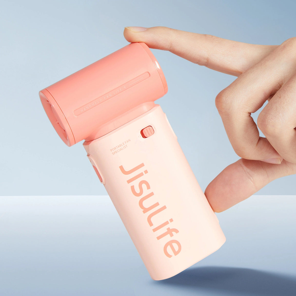 Jisulife håndholdt ventilator Life9 3600mAh bærbar mini blæser USB-ventilator - Pink