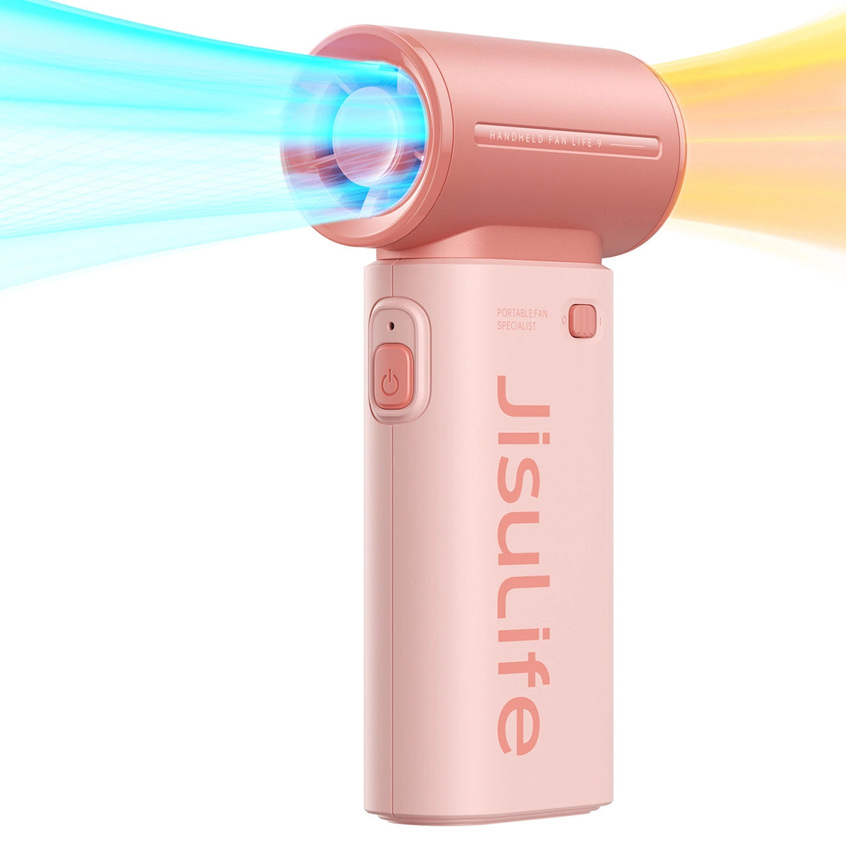 Jisulife håndholdt ventilator Life9 3600mAh bærbar mini blæser USB-ventilator - Pink