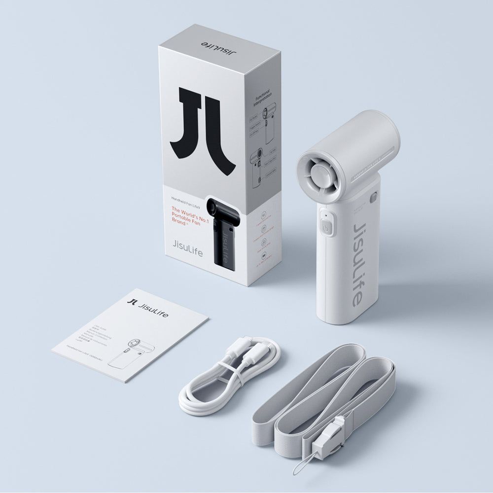 Jisulife Håndholdt Ventilator Life9 3600mAh Bærbar Mini Blæser USB Ventilator - Grå