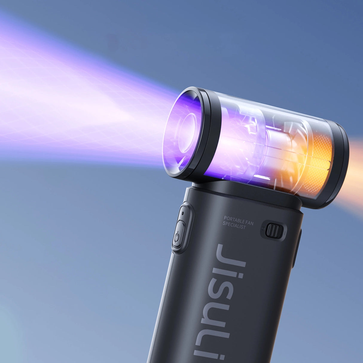 Jisulife håndholdt ventilator Life9 3600mAh bærbar mini blæser USB-ventilator - sort