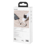 USB-C-kabel til Lightning Baseus Cafule, PD, 20W, 1m (hvid)