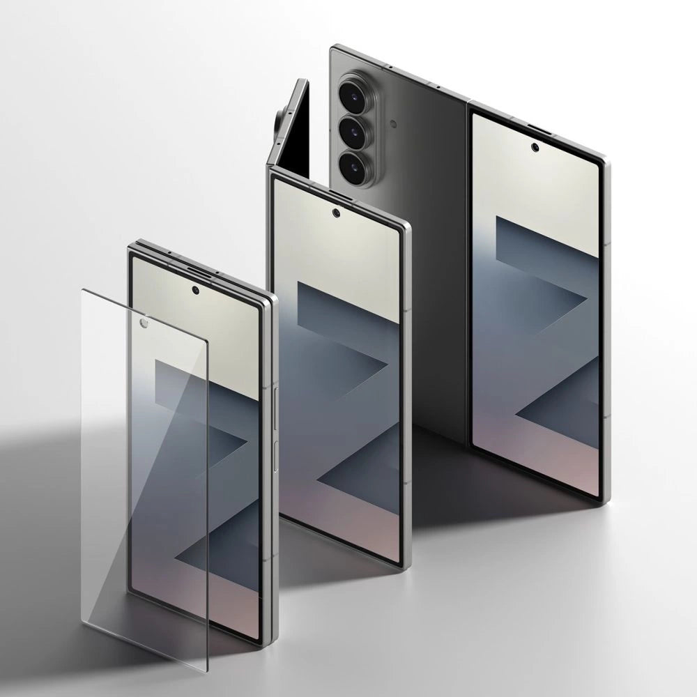 Ringke Cover Display Easy Slide Temperet glas 2-pakke til Samsung Galaxy Z Fold 7 - Transparent