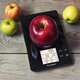 Wozinsky WIK-10 Smart Kitchen Scale med digital skærm, Bluetooth App - sort