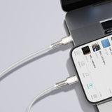 USB-C-kabel til Lightning Baseus Cafule, PD, 20W, 2m (hvid)