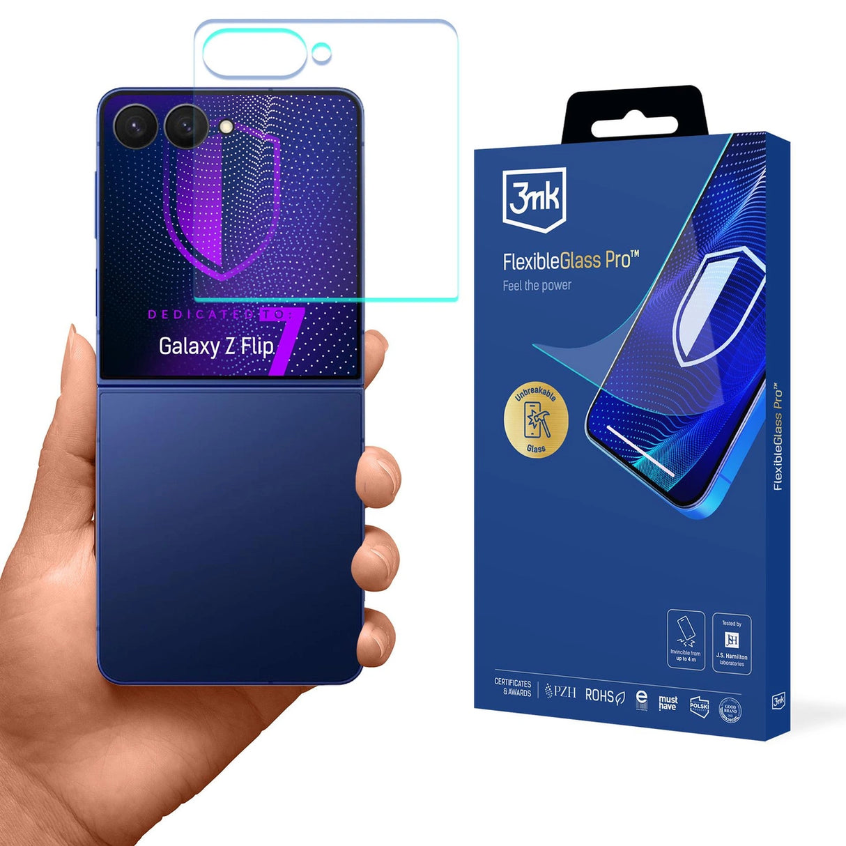 3mk FlexibleGlass Pro hybrid glas til Samsung Galaxy Z Flip 7
