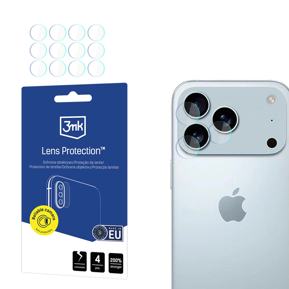 3mk Lens Protection Camera Lens Glass til Apple iPhone 17 Pro