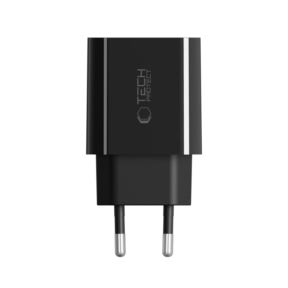 Tech-Protect NC20W USB-C 1-Port PD20W Wall Charger - sort