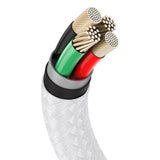 USB-kabel til Lightning Baseus Cafule, 2,4 A, 1 m (hvid)