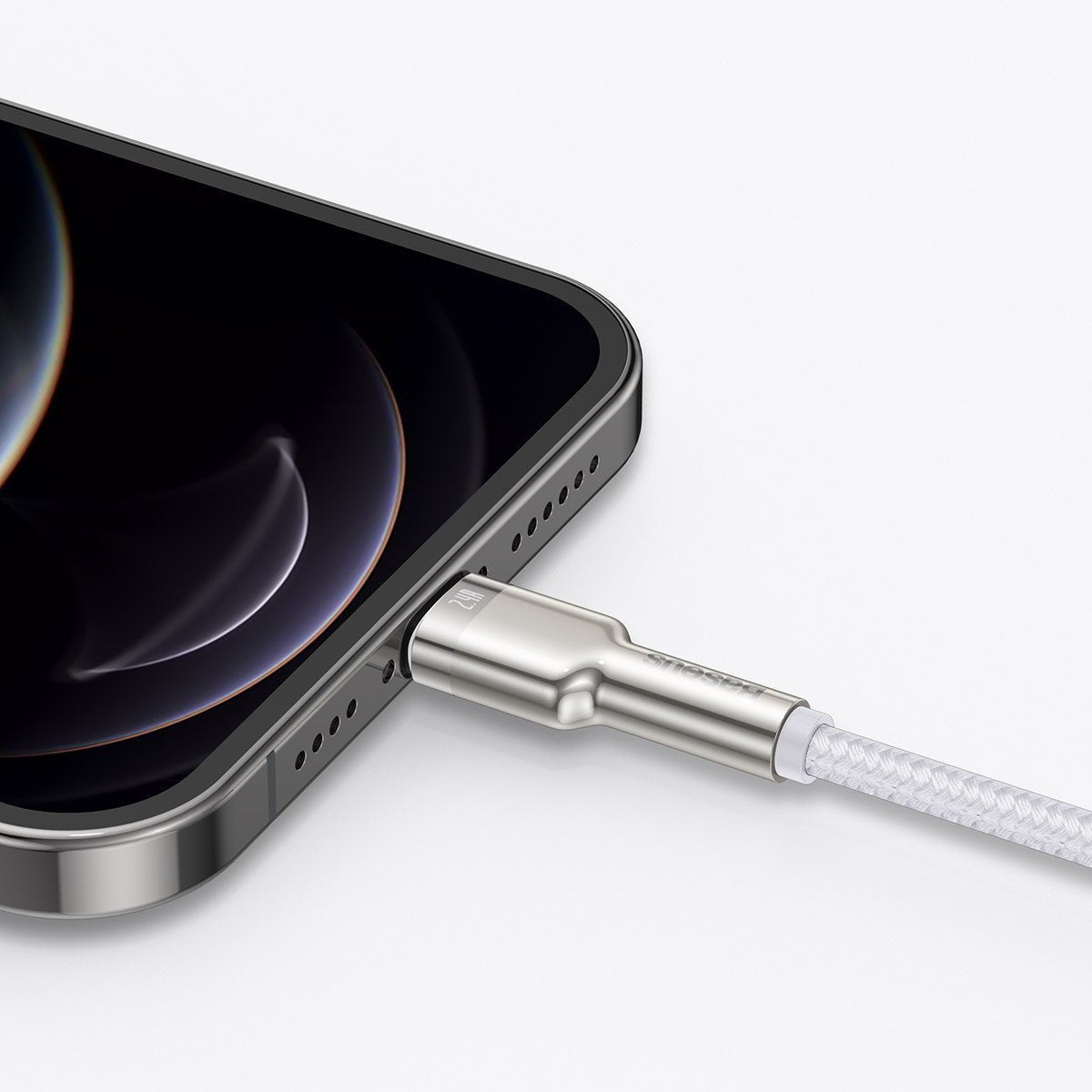 USB-kabel til Lightning Baseus Cafule, 2,4 A, 1 m (hvid)