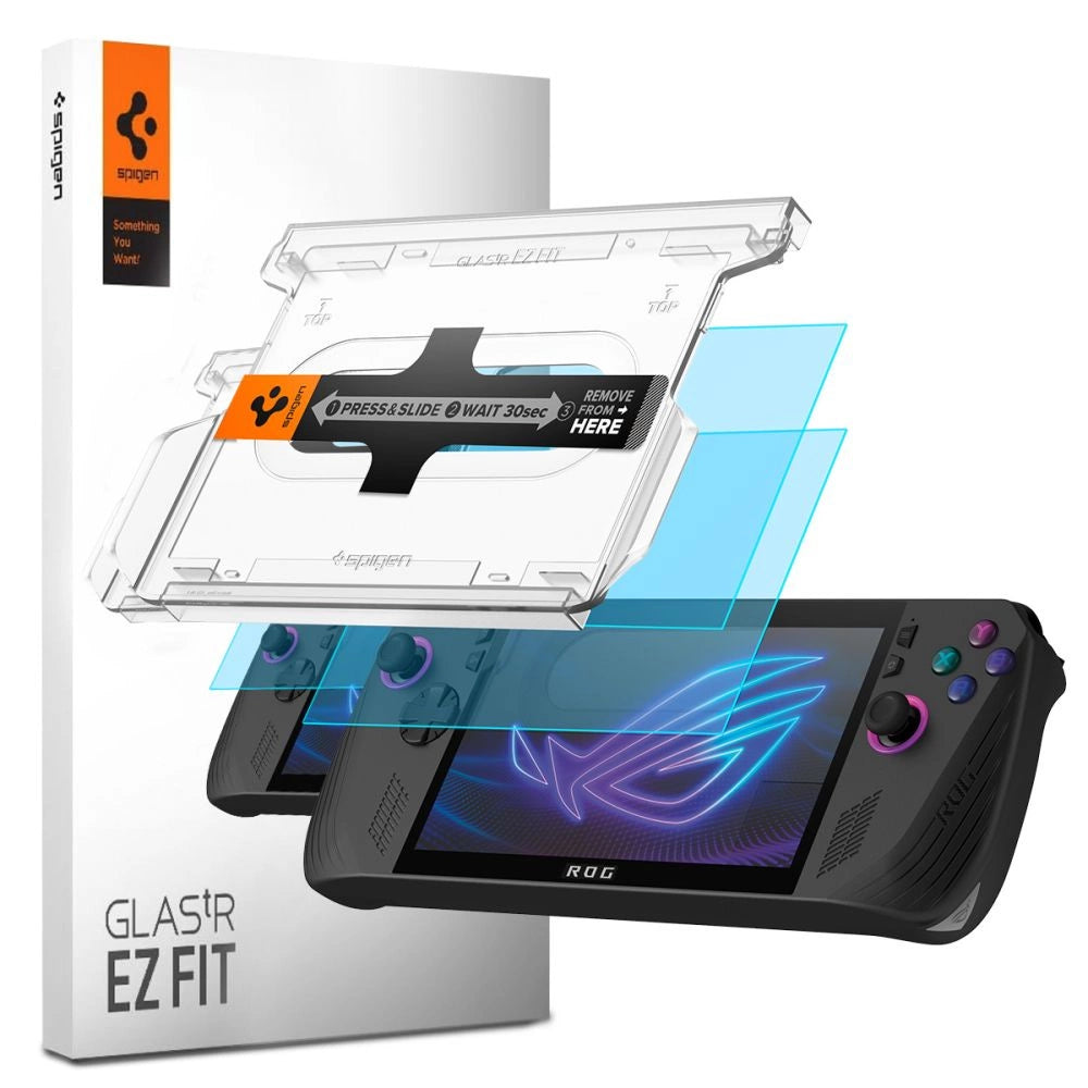 Spigen Glas.TR EZ Fit 2-pakke hærdet glas til Asus Rog Ally X - Transparent