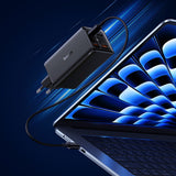 Baseus GaN6 Pro oplader 100W 2 x USB-C 2 x USB-A med sort USB-C kabel 100W 1m - sort