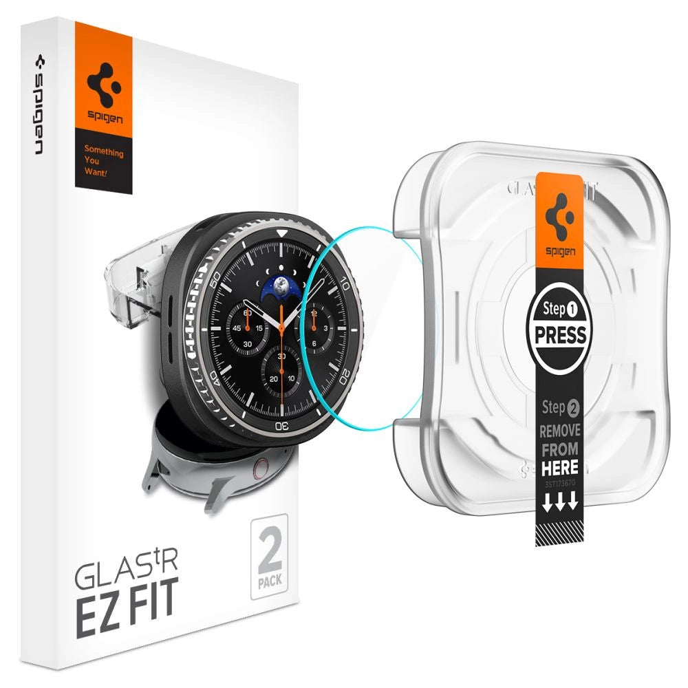 Spigen Glas.TR  Ez-Fit  hærdet glas til Samsung Galaxy Watch 8 46mm - gennemsigtigt