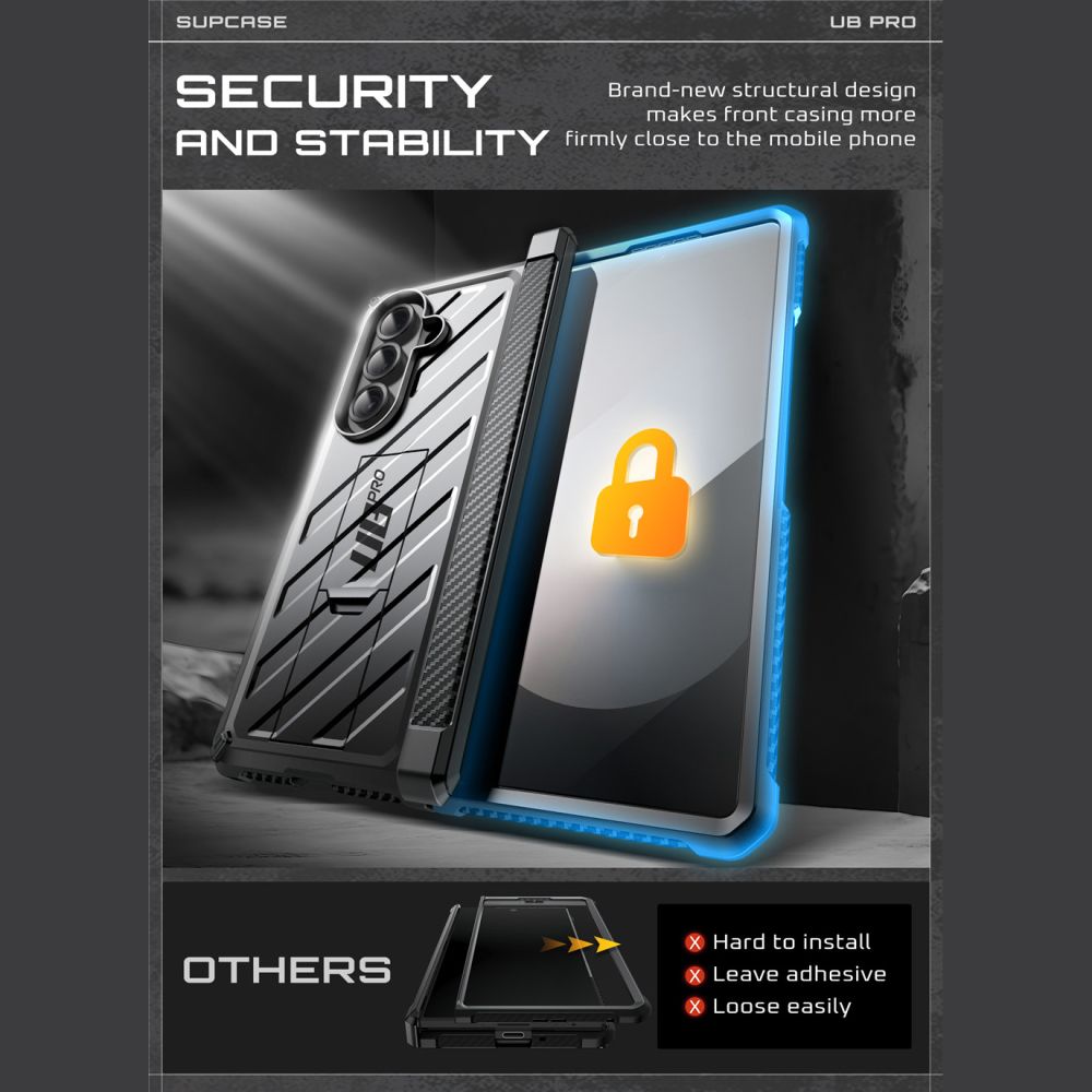 Supcase Unicorn Beetle Pro Case til Samsung Galaxy Z Fold 7 - sort