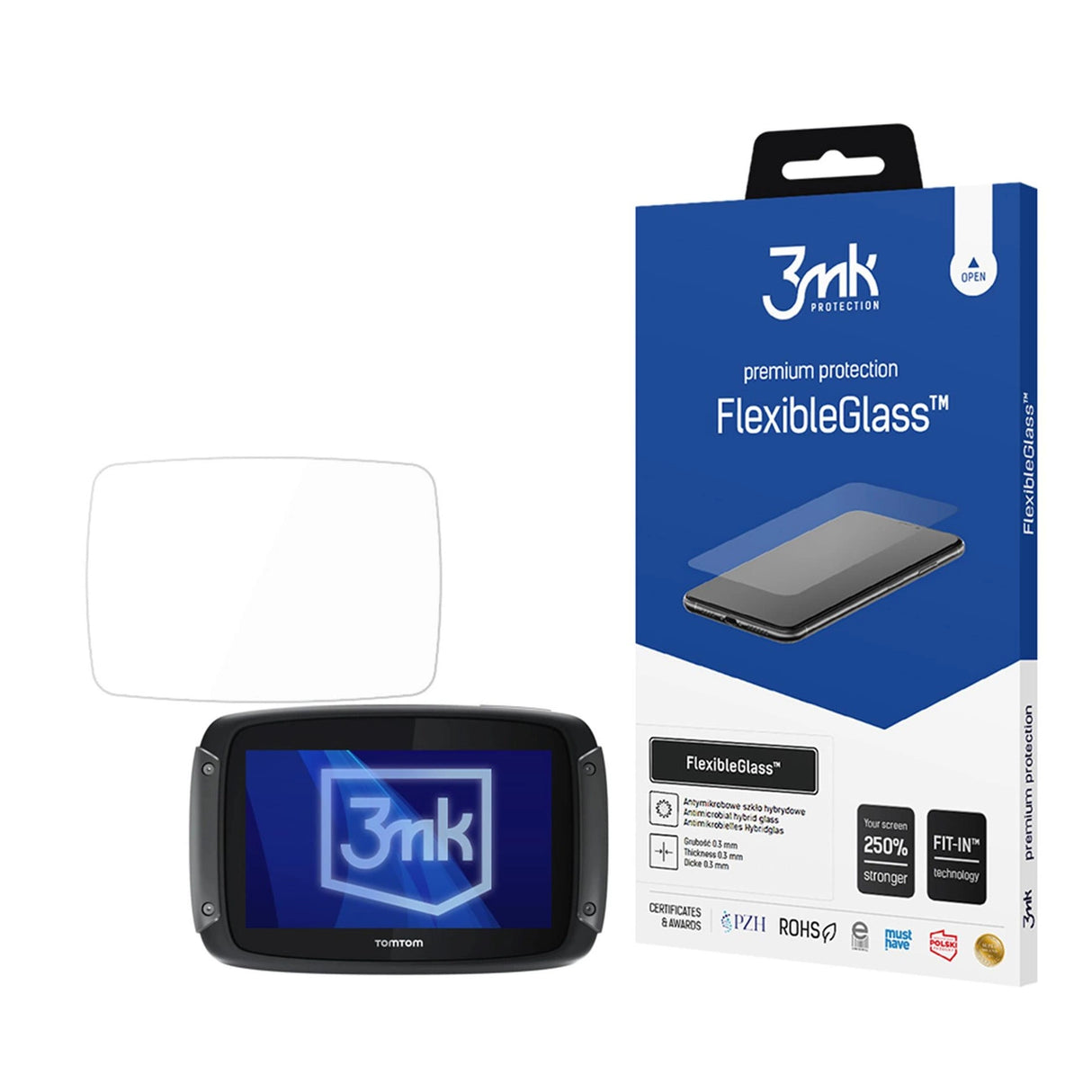3mk FlexibleGlass hybridglas til Tomtom Rider 550
