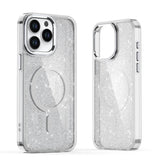 Glitter Case MagSafe Kompatibel til iPhone 17 - Halvt gennemsigtig