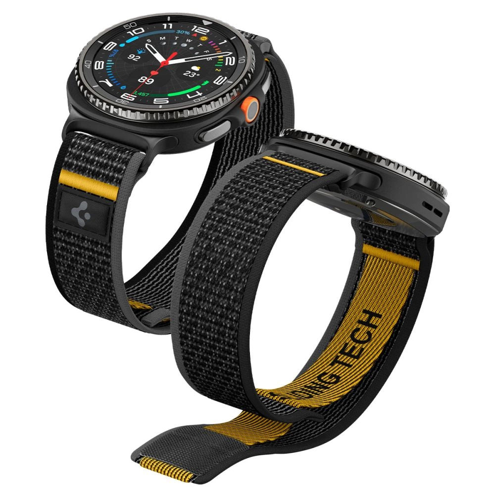 Spigen Athlex Air Strap til Samsung Galaxy Watch 40/44/46mm - sort og gul