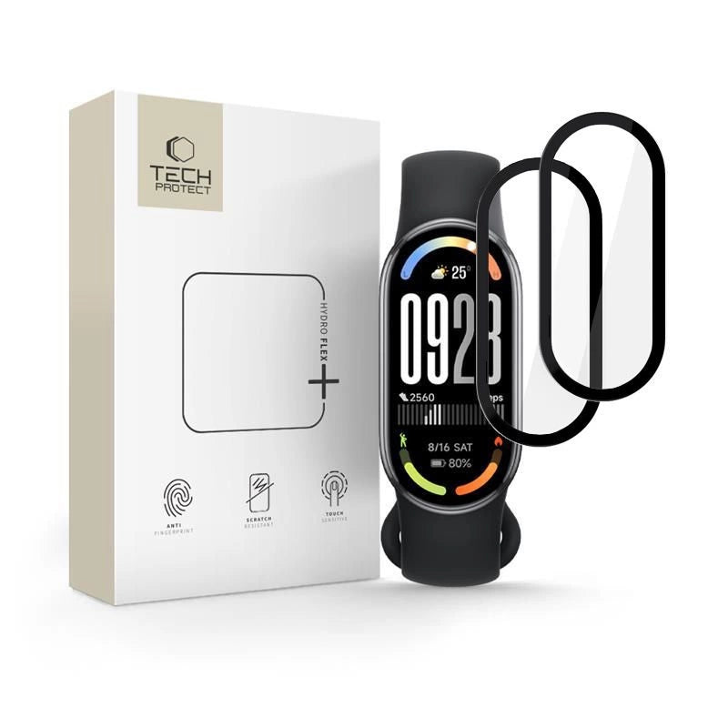 Tech-Protect Glass Flex+ 2-pack hybridglas til Xiaomi Smart Band 10 / 10 NFC - sort