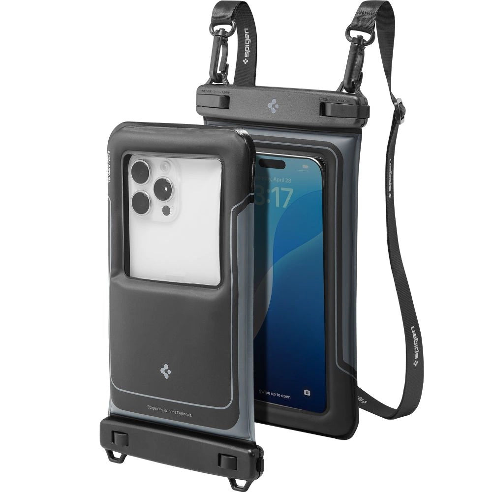 Spigen A611P 2-pakke vandtæt kuffert - matt sort