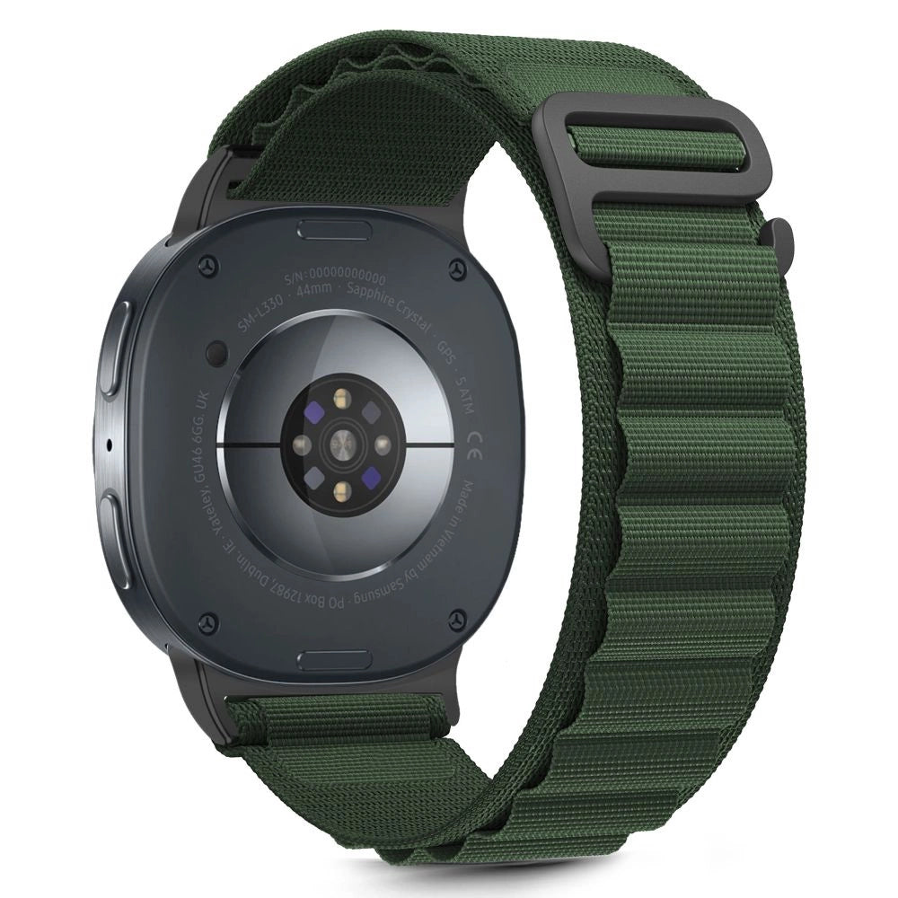 Tech-Protect Nylon Stripe Strap til Samsung Galaxy Watch 40/44/46 mm - Grøn