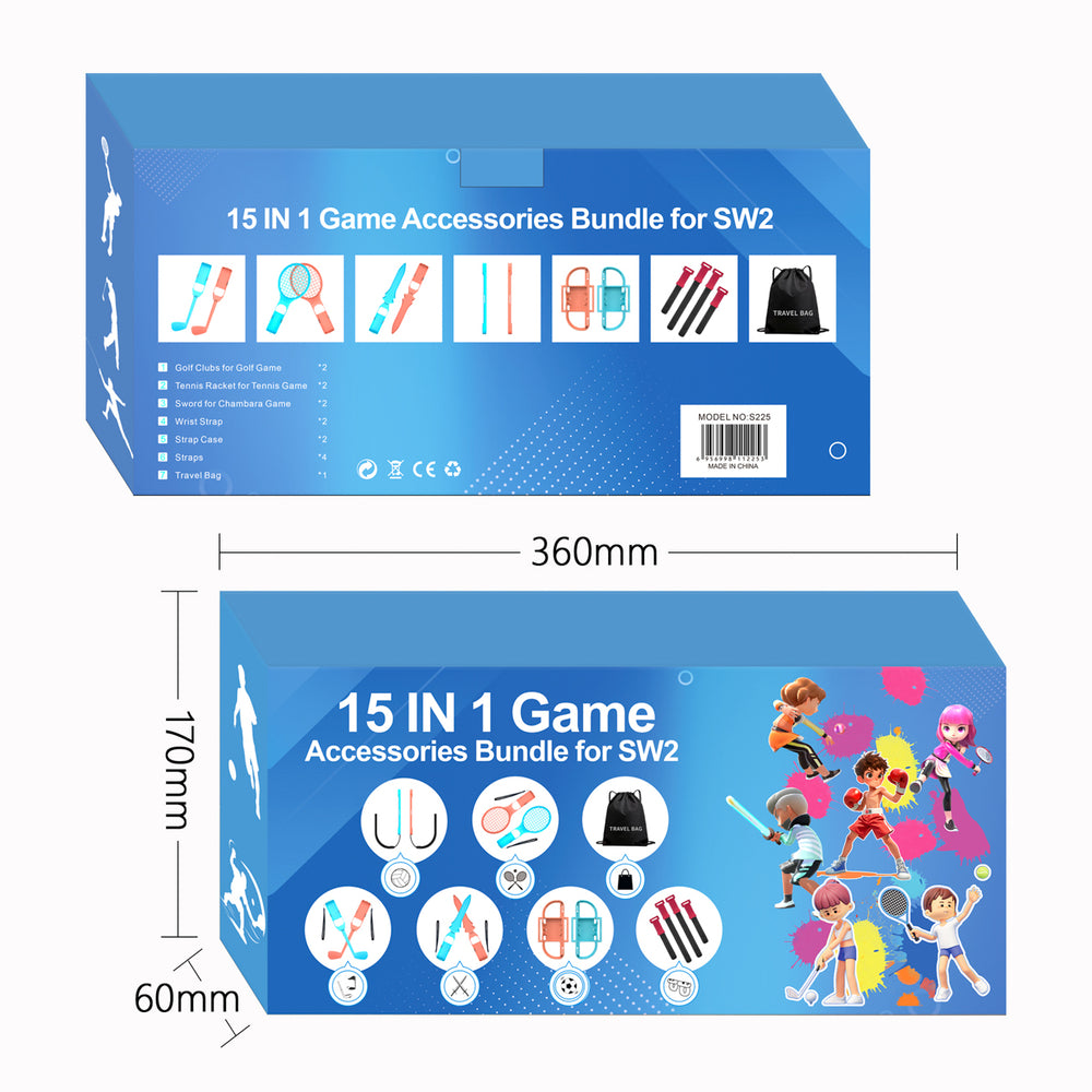 Nintendo Switch 15-i-1 Family Accessory Pack 2 - Orange og Blue Set