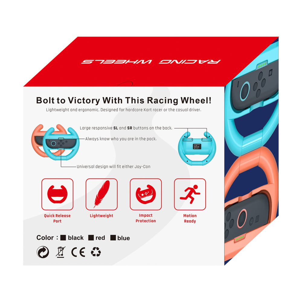 Nintendo Switch 2 Joy-Con Racing Wheel (pakke 2) - orange og blå