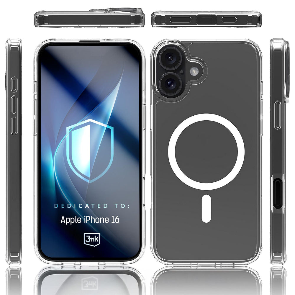 3mk Armor MagCase til iPhone 16 - gennemsigtig