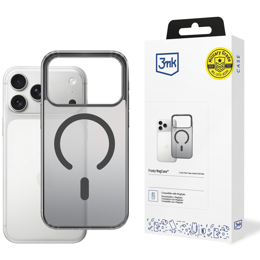 3mk Frosty MagCase til iPhone 17 Pro Max - sort