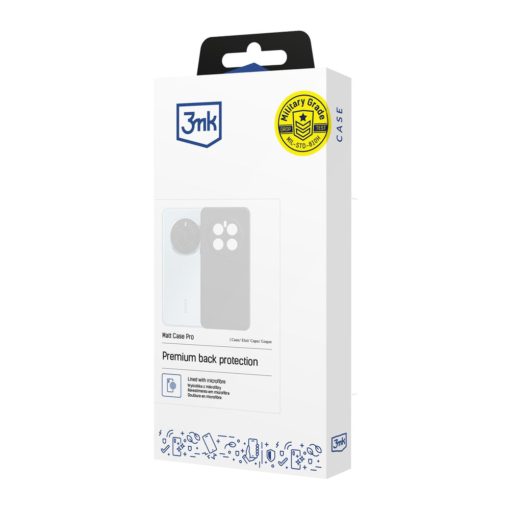 3mk Matt Case Pro til iPhone 16 - matt sort