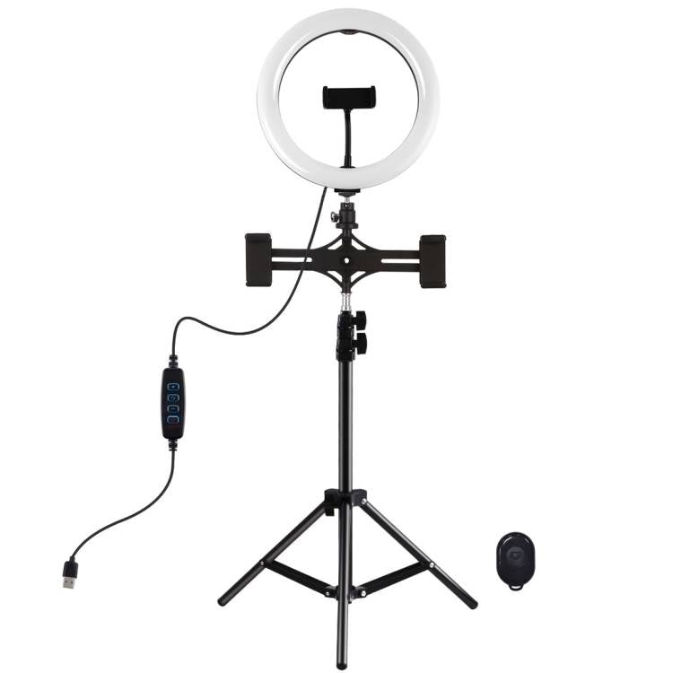 Tripod Mount Puluz med 26cm LED Ring Vlogging 1,1m PKT3070B