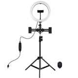 Tripod Mount Puluz med 26cm LED Ring Vlogging 1,1m PKT3070B