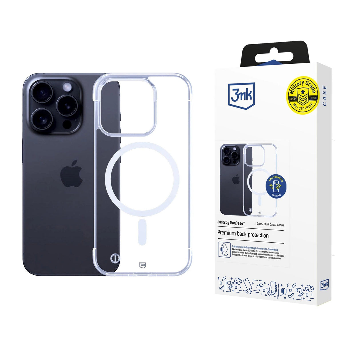 3mk Just20g MagCase til iPhone 13 Pro Max - Gennemsigtig