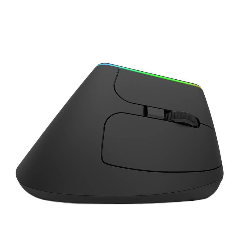 Trådløs vertikal mus Delux M618DB BT4.0 + 2.4Ghz 4000DPI RGB