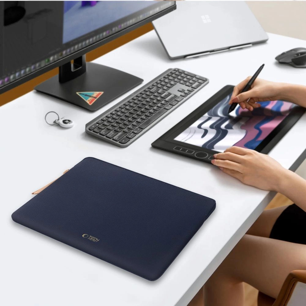 Tech-Protect Fleece Laptop Bag 13-14" - Blå
