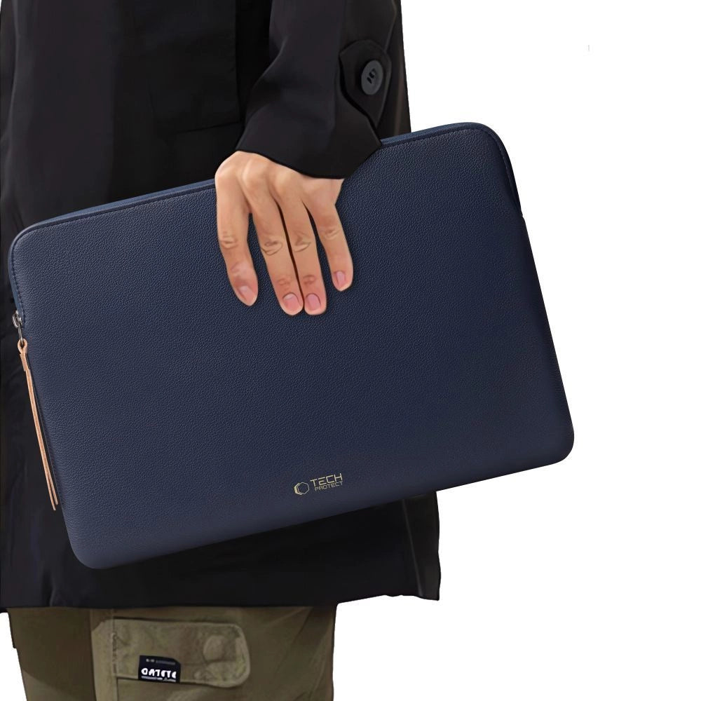 Tech-Protect Fleece Laptop Bag 13-14" - Blå