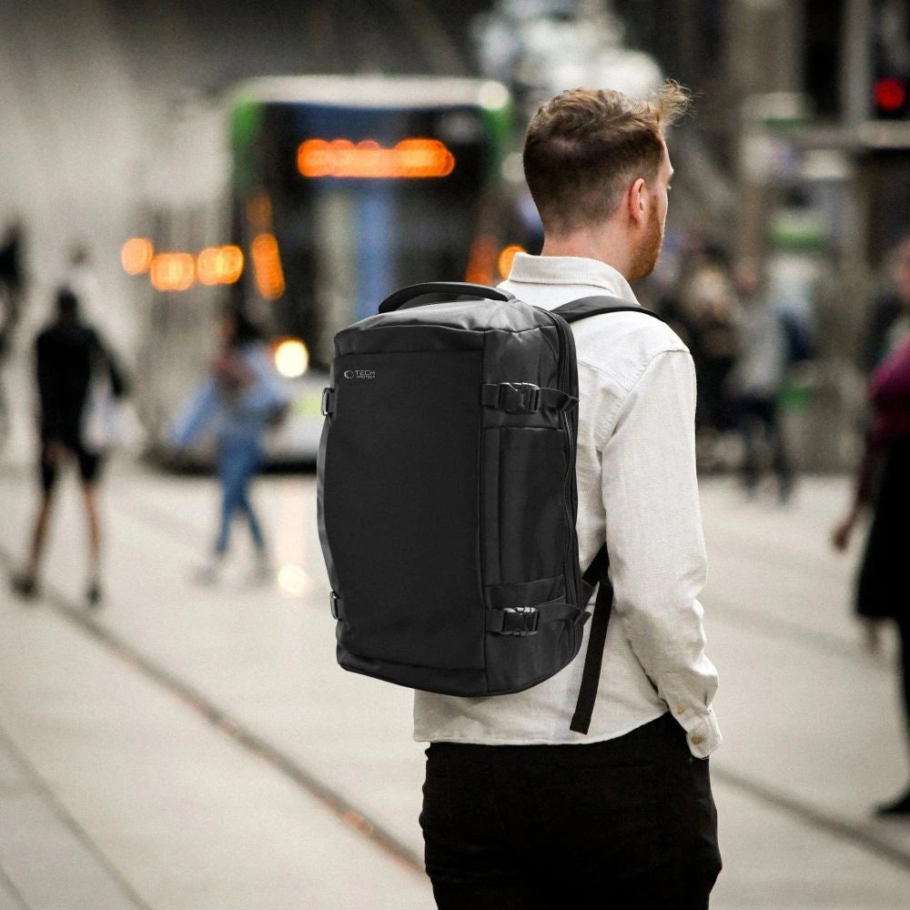 Tech-Protect Defender S40 rygsæk til Ryanair & Wizzar, 20L Laptop - sort