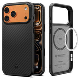 Spigen Enzo Aramid "T" MagSafe-fodral til iPhone 17 Pro - sort