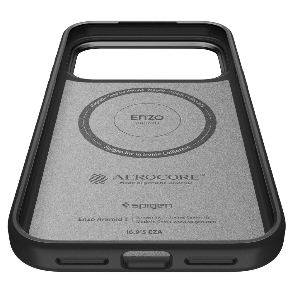 Spigen Enzo Aramid "T" MagSafe-fodral til iPhone 17 Pro - sort
