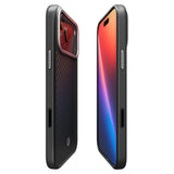 Spigen Enzo Aramid "T" MagSafe Case til iPhone 17 Pro Max - sort og sølv