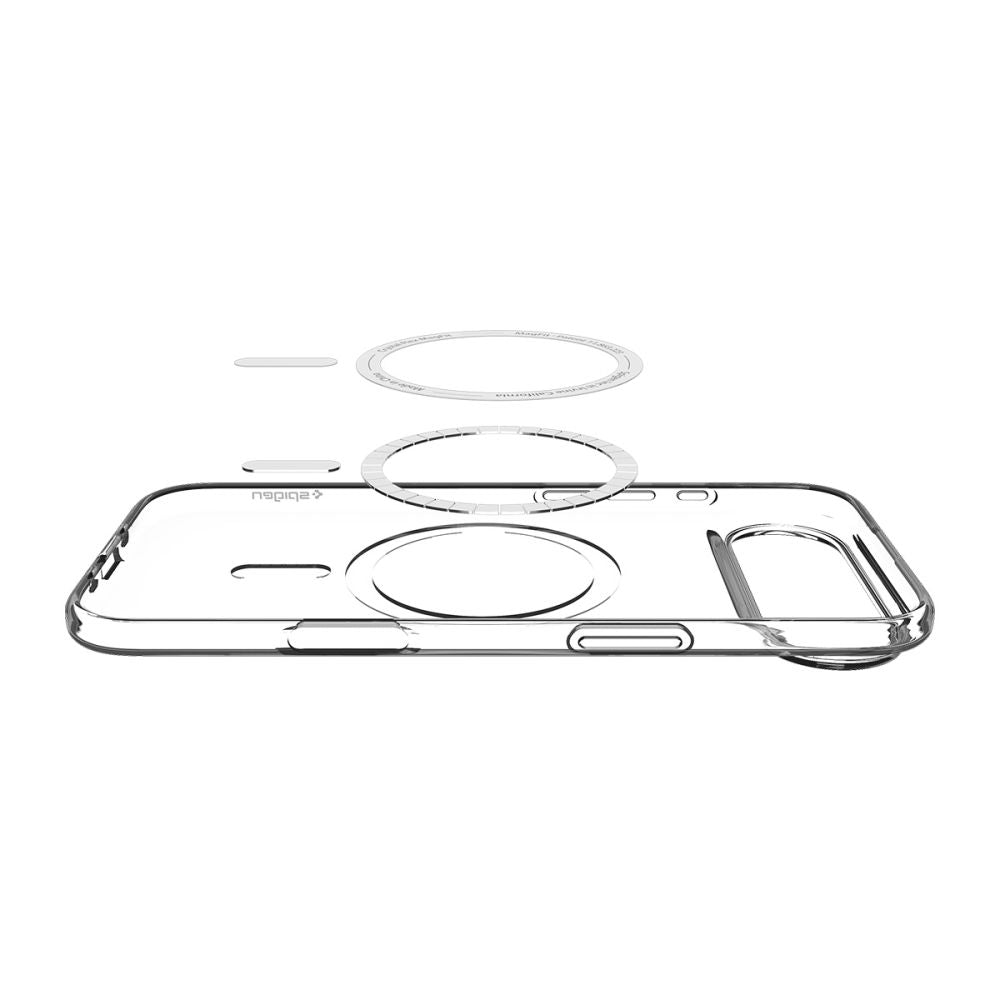 Spigen Liquid Crystal MagSafe Case til iPhone 17 Air - Klar og hvid