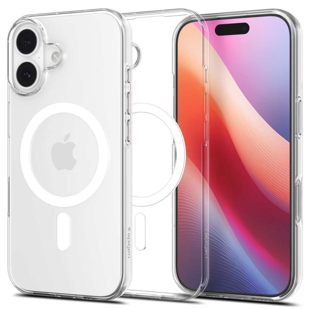 Spigen Liquid Crystal MagSafe Case til iPhone 17 - Klar og hvid