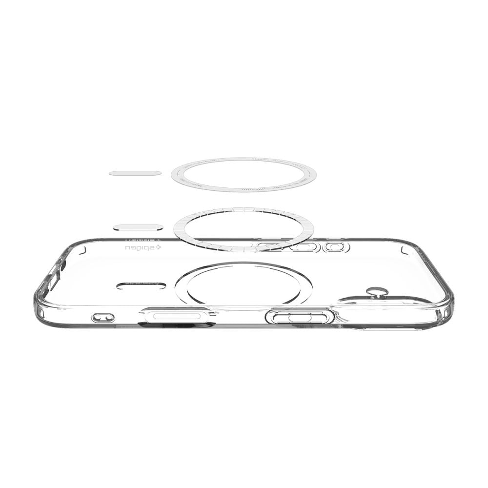 Spigen Liquid Crystal MagSafe Case til iPhone 17 - Klar og hvid
