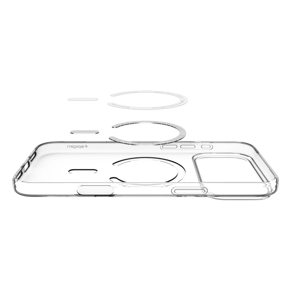 Spigen Liquid Crystal MagSafe Case til iPhone 17 Pro - Klar og hvid
