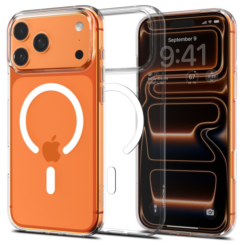 Spigen Liquid Crystal MagSafe Case til iPhone 17 Pro Max - Klar og hvid