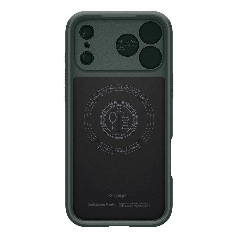 Spigen Optik Armor MagSafe Case til iPhone 17 Pro - Grøn