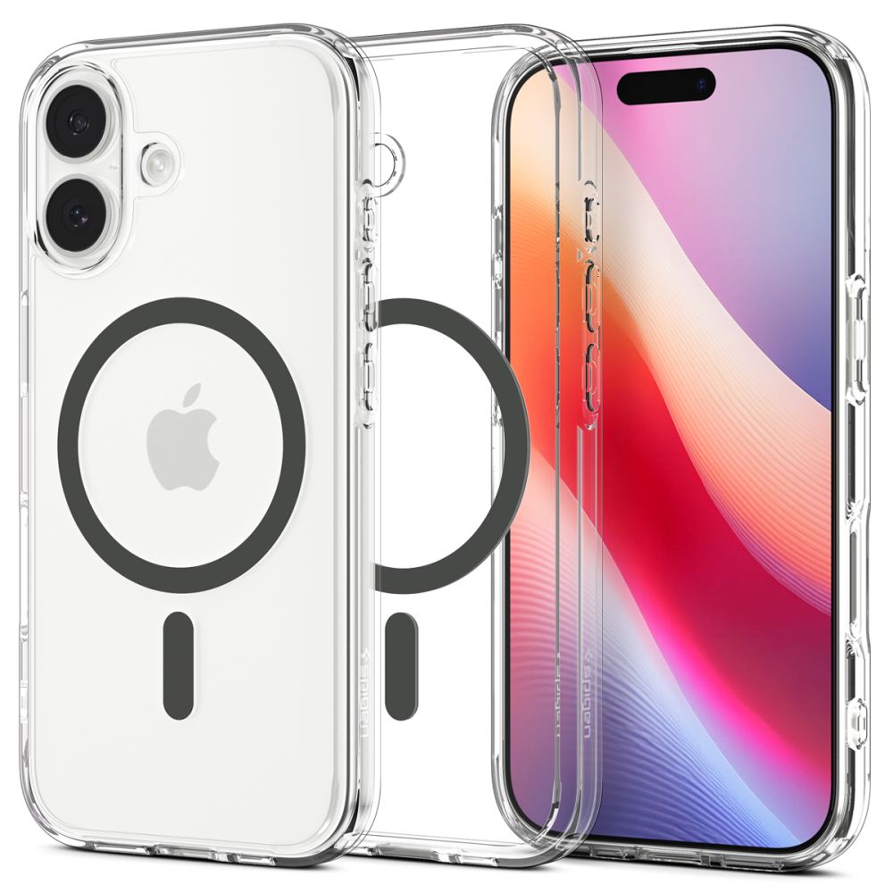 Spigen Ultra Hybrid MagSafe Case til iPhone 17 - Clear Gray