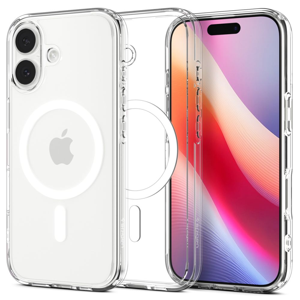 Spigen Ultra Hybrid MagSafe Case til iPhone 17 - Klar og hvid