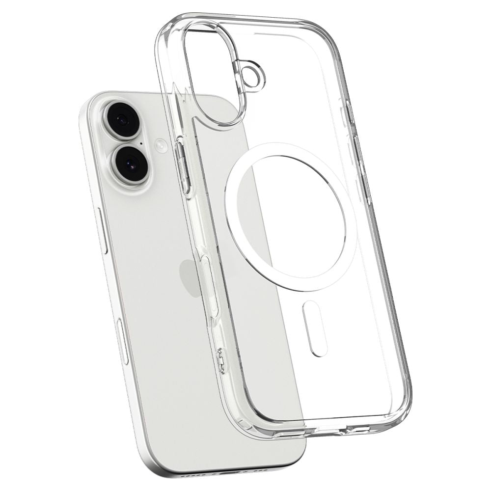 Spigen Ultra Hybrid MagSafe Case til iPhone 17 - Klar og hvid