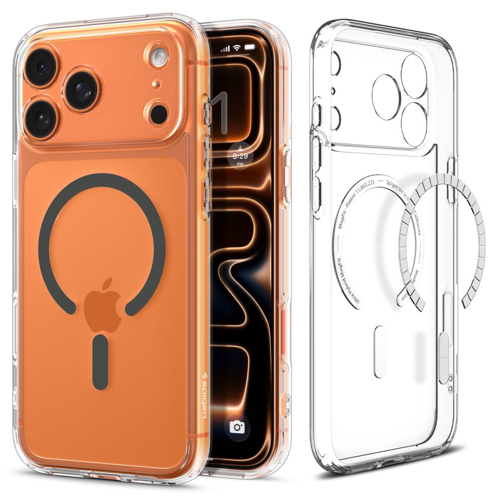 Spigen Ultra Hybrid MagSafe Case til iPhone 17 Pro - klargrå