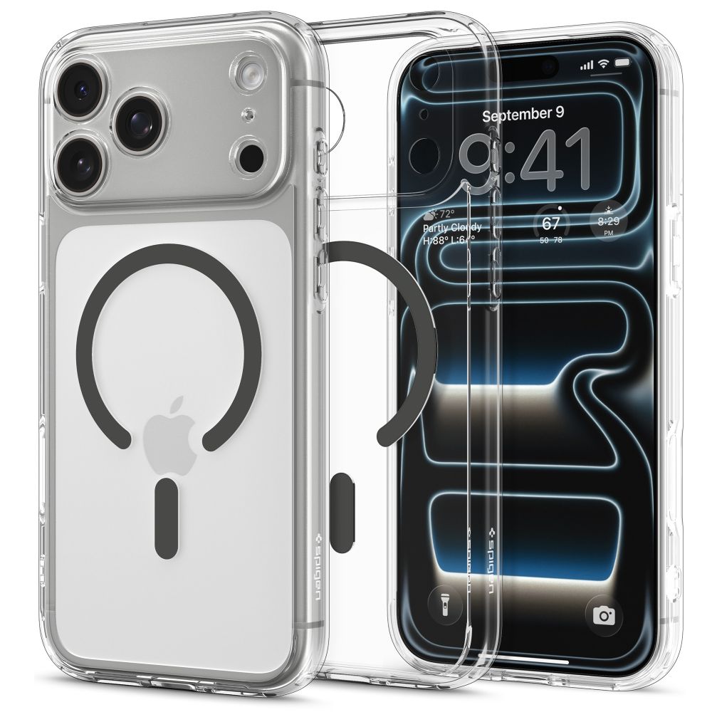 Spigen Ultra Hybrid MagSafe Case til iPhone 17 Pro - klargrå
