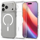 Spigen Ultra Hybrid MagSafe Case til iPhone 17 Pro Max - Klar og hvid